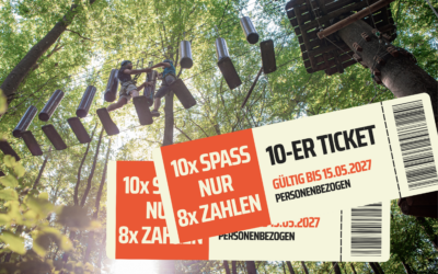 NEU: 10x klettern – nur 8x zahlen – unser 10er Ticket